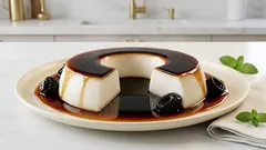 Manjar branco com calda de ameixa: sobremesa geladinha que desenforma fácil