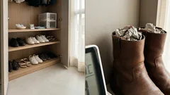 Há anos organizo meus sapatos assim: o armário rende e o par certo aparece na hora