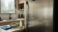 Primeiro o seco, depois o úmido: a ordem certa para limpar geladeira de inox sem riscar